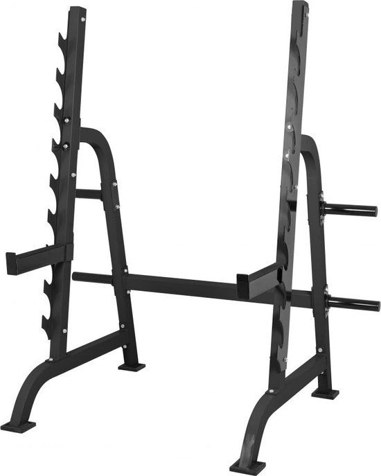Gorilla Sports Squat Rack - Bankdruksteunen - 300kg - Zwart