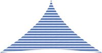 vidaXL Zonneschaduwzeil Driehoekig 4 x 4 x 5,8 m HDPE Blauw en Wit