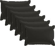 vidaXL - Kussensloop - 6 stuks - HOUTEN - Zwart - 50 x 75 cm - Polyester