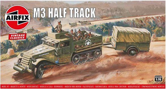 Airfix Half-track M3 Model Kit - 54 Parts - Military Vehicles - Level 2