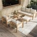 Merkloos Lounge Set - Acaciahout - 3 Tafels - 2 Stoelen - Voetenbank