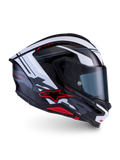 Alpinestars S-R7 A-Core Zwart Wit Rood Glans Helm