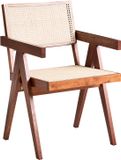 Beliani WESTBROOK - Eetkamerstoel - Bruin - Rubberhout