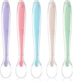 Ibenzoa® Souple Cuillères pour Bébé Set – 5 Pièces Silicone Sans BPA
