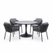 AVH-Collectie Flair Joshua dining tuinset 120xH75 cm 5 delig antraciet keramiek