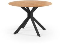 CaliCosy NELLY Ronde Eettafel 110 cm Houtlook/Zwart Metaal