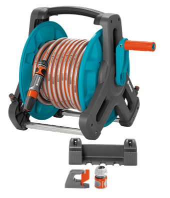 Gardena 8009-20 Wall-Mounted Hose Reel - 20m Hose Included