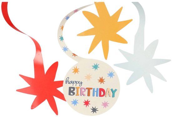 Folat - Hangdecoratie Swirls Starburst - 6 stuks