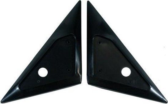 BMW 5 serie E60 E61 adapterplaten links en rechts voor sportspiegels, M spiegels - Zwart