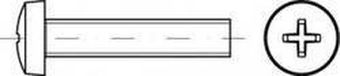 TOOLCRAFT TO-5430903 Boulon à tête cylindrique M3 10 mm Cruciforme Phillips ISO 7046 Acier zingué par galvanisation 200 pièce(s)