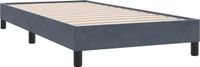 vidaXL Bedframe zonder matras, donkergrijs, 100 x 220 cm, fluweel