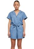 Urban Classics Dames Ladies Light Denim Resort Jumpsuit, Skyblue Washed, XS