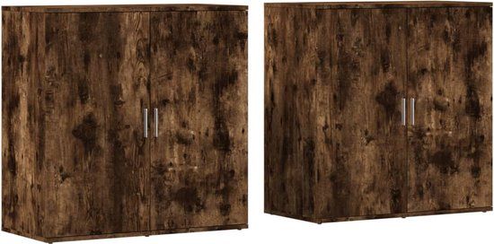 vidaXL Dressoir 79x38x80 cm bewerkt hout gerookt eikenkleurig