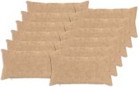 vidaXL Housse de coussin crème 40 x 80 cm (12 pièces)