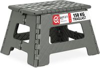 Relaxdays Opstapje Inklapbaar - Kunststof - Lichtgrijs - 150 kg