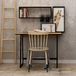 The Homemania Bureau & boekenkast, bureau & plank Khaleesi frame: Sapphire eiken, poten: zwart mat