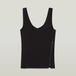 G-Star Asymmetrical Zip Slim Tank Top Dames XXS Zwart