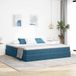 Maison Exclusive - Lit avec rangement et matelas bleu foncé 200 x 200 cm velours