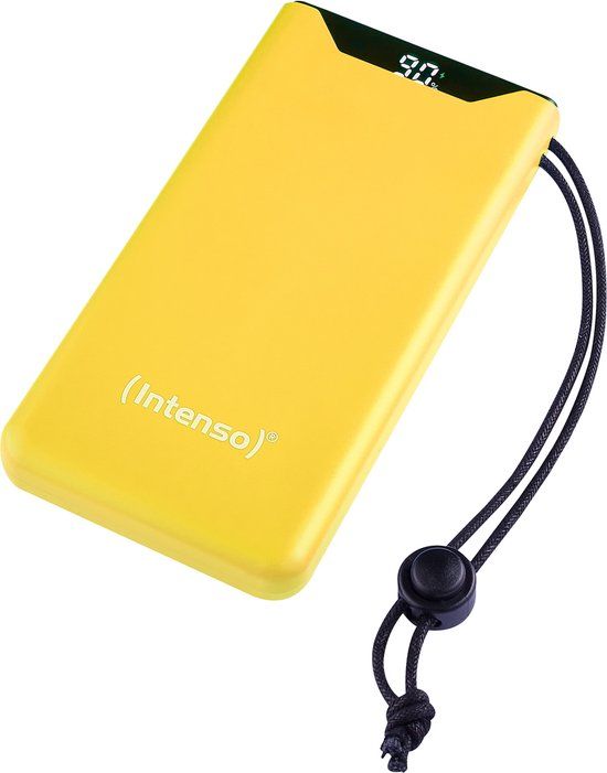 Intenso F10000 Powerbank 10.000 mAh Li-Po - display - PD en QC 3.0 - geel