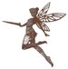 Tuinelf Vliegend - Roest Metalen Ornament - 27x25 cm