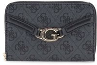 GUESS Dea SLG Zip Around Wallet Coal Logo donkergrijs