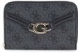 GUESS Dea SLG Zip Around Wallet Coal Logo donkergrijs