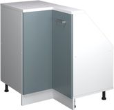 Vicco Rion Kast voor schuine wand Hoekkast – 75.6 x 81.6 cm met 1 deur Blauw-grijs/wit
