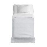 PENSIERI DELICATI Sprei 170 x 280 cm, eenpersoonsbed, 100% piqué-katoen, patroon Dublin grijs