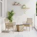 Maison Exclusive - Ensemble bistro de jardin 3 pcs Beige polyrotin