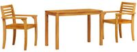vidaXL Eettafel Set Bruin Massief Acacia Hout