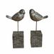 Loberon Decoratieve vogel set van 2 Juxivel antiekbruin
