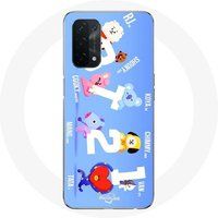 Maniacase Case voor Oppo A74 5G BTS Bangtan Sonyeondan BT21 Van Tata Chimmy Cooky Rj Koya Shooky Et Mang