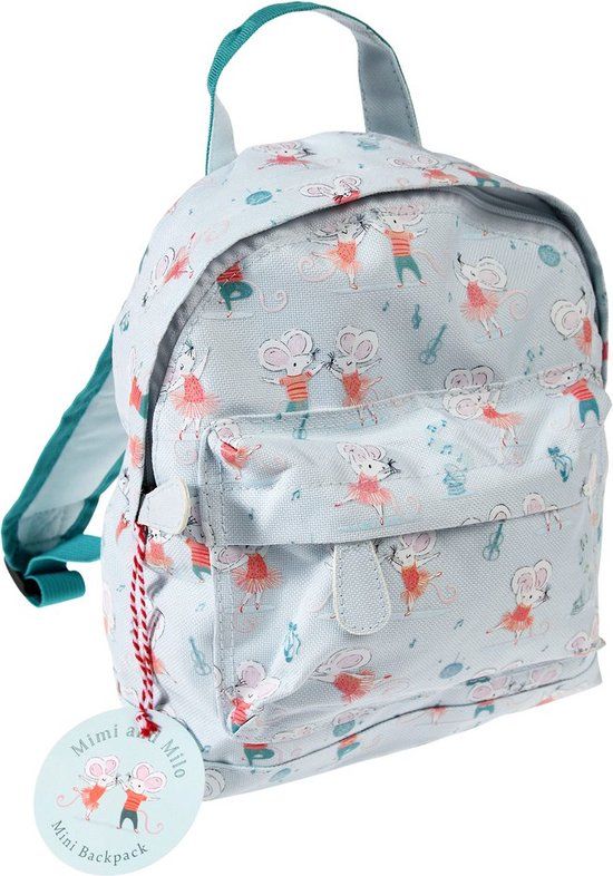 Rex London Kinderrugzak Mimi & Milo Blauw Gebloemd Polyester