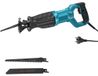 StarTech Elektrische reciprozaag - tigerschaar - 1500 W - 2800 omwentelingen per minuut - Toerental instelbaar - Met vergrendelknop en 2 zaagbladen - EU-stekker