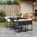 Prolenta Maison Exclusive 5-delige tuinset met kussens, zwart, van polyrotan