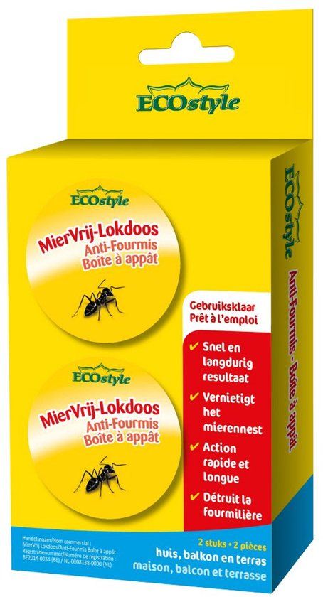 ECOSTYLE MierenLokdoos - tegen mieren - 2 stuks