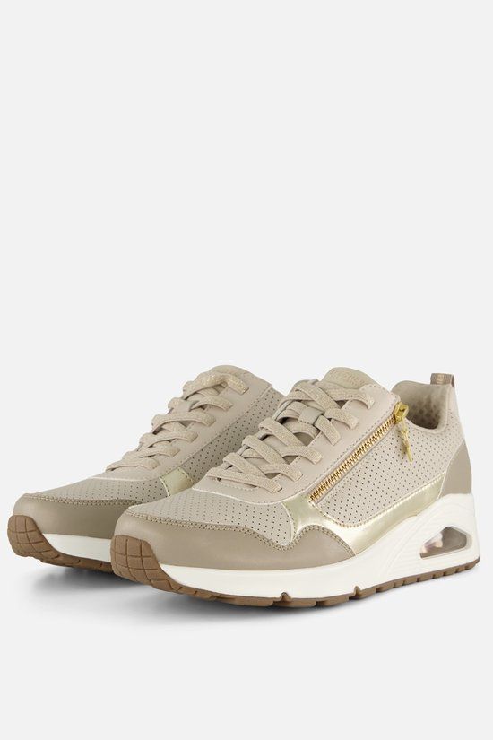 Skechers UNO- METALLIC SLIDERS Dames Sneakers - Taupe