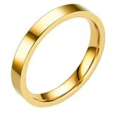 LGT JWLS LGT Jewels smalle stalen ring Goudkleurig 3mm-16mm