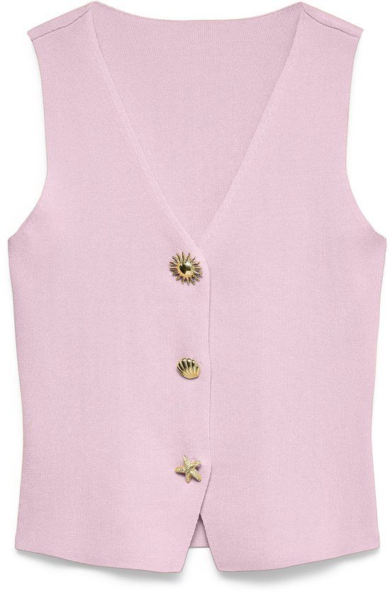 Vero Moda Top Vmkylie Sl Vest Knit Top Exp 10352563 Pink-a-boo Dames Maat - L
