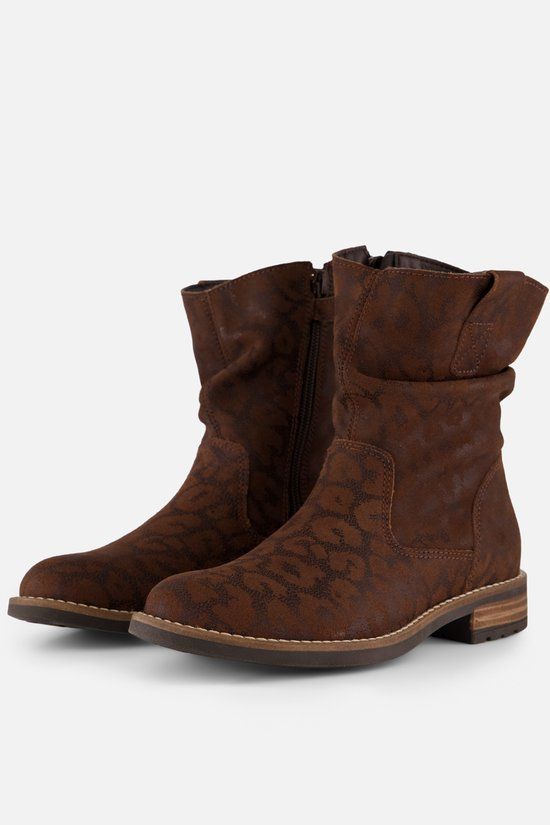 Muyters Plooilaarzen Leopard bruin Suède - Maat 30 - Kinderschoenen