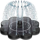Ibenzoa® Zonne-energie fontein met glazen paneel en 8 verstelbare sproeikoppen voor tuin en vijver sproeier water Zwart