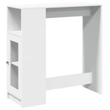 VidaXL Bartafel met rekken 101x40x103,5 cm bewerkt hout wit