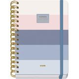 Dohe Schoolagenda 2026-2027, september tot juni, weekoverzicht, A5 (15 x 21 cm), harde omslag met zachte grip, dubbele spiraal, elastische sluiting, 2 stickerpagina's, Spaans en Engels