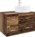 vidaXL Badkamermeubel Set 2 st Oud hout Bewerkt hout