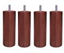 MARGOT Kameleon cilinder, set van 4 poten, mahoniehout, hoogte 25 cm