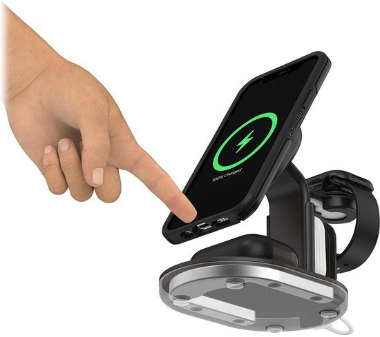 OtterBox 3-in-1 Wireless Charger | MagSafe Compatible | Black