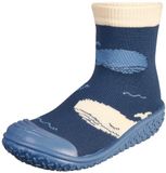 Playshoes kinderschoentjes voor in het bad: Aqua-sokje met walvis - Marine - Maat 18/19