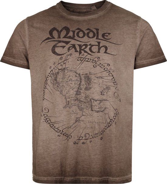 THE LORD OF THE RINGS Nastrovje P. GmbH & Co. KG The Lord Of The Rings Middle Earth Heren T-shirt - lichtbruin - M