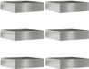 vidaXL Gazonrand 6 stuks 50 x 50 x 13 cm Gegalvaniseerd staal zilver