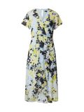 COMMA Robe bleu pastel / citron vert / jaune clair